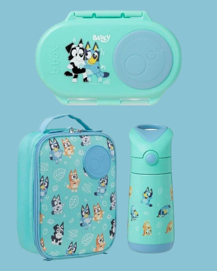 B.Box Mini Insulated Lunch Bag, Snackbox And Drink Bottle - Bluey Playtime