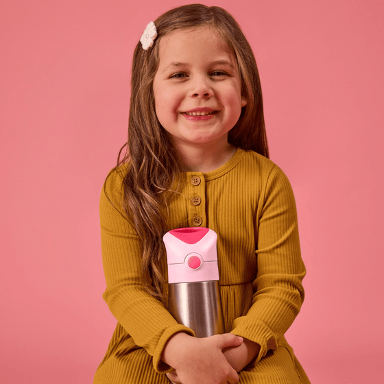 B.Box Insulated Drink Bottle 350ml - Flamingo Fizz - BentoBliss