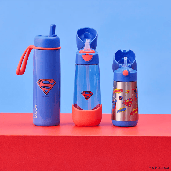 B.Box Insulated Drink Bottle 350ml - Superman - BentoBliss