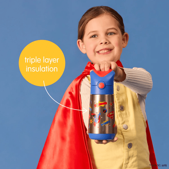 B.Box Insulated Drink Bottle 350ml - Superman - BentoBliss