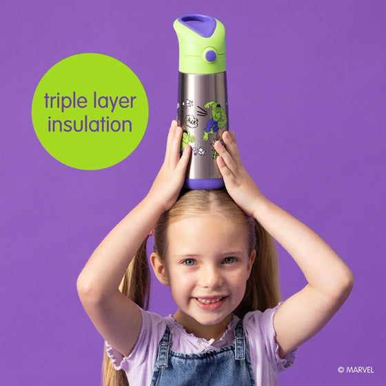 B.Box Insulated Drink Bottle 500ml - Hulk Marvel Hulk- BentoBliss
