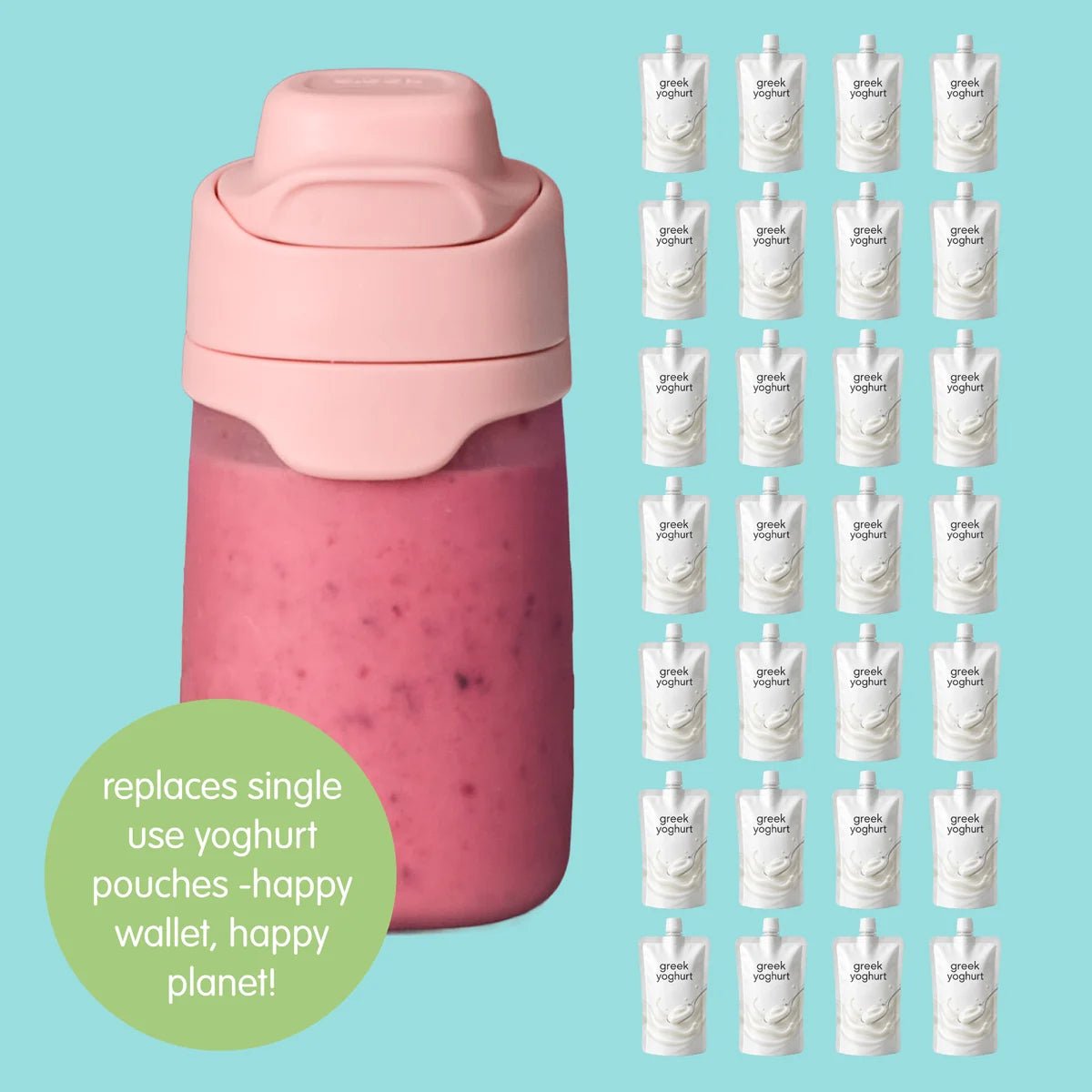B.Box Reusable Yoghurt Pouch Berry- BentoBliss