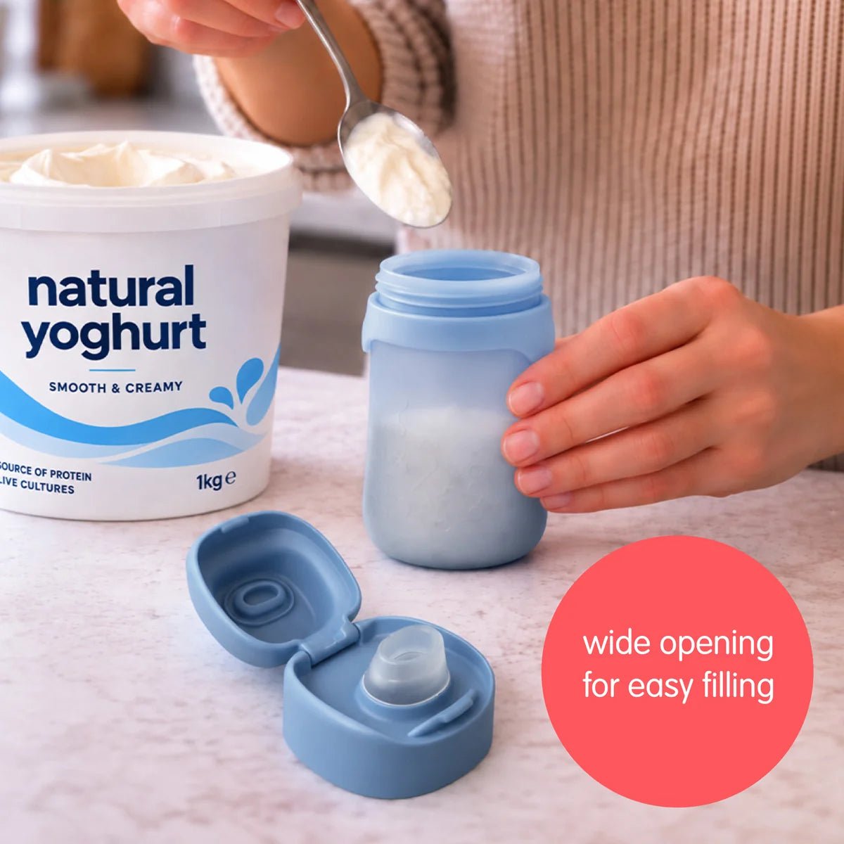 B.Box Reusable Yoghurt Pouch Ocean- BentoBliss