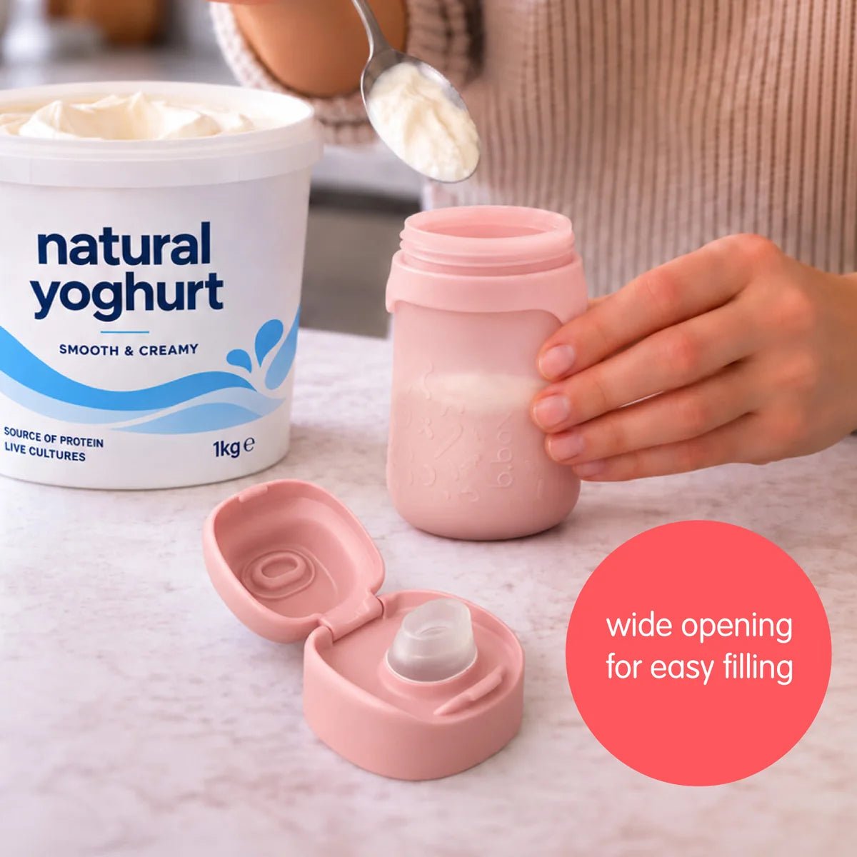 B.Box Reusable Yoghurt Pouch Berry- BentoBliss