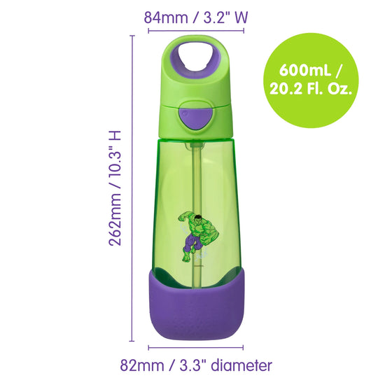 B.Box Tritan Drink Bottle 600ml - Hulk Marvel Hulk- BentoBliss