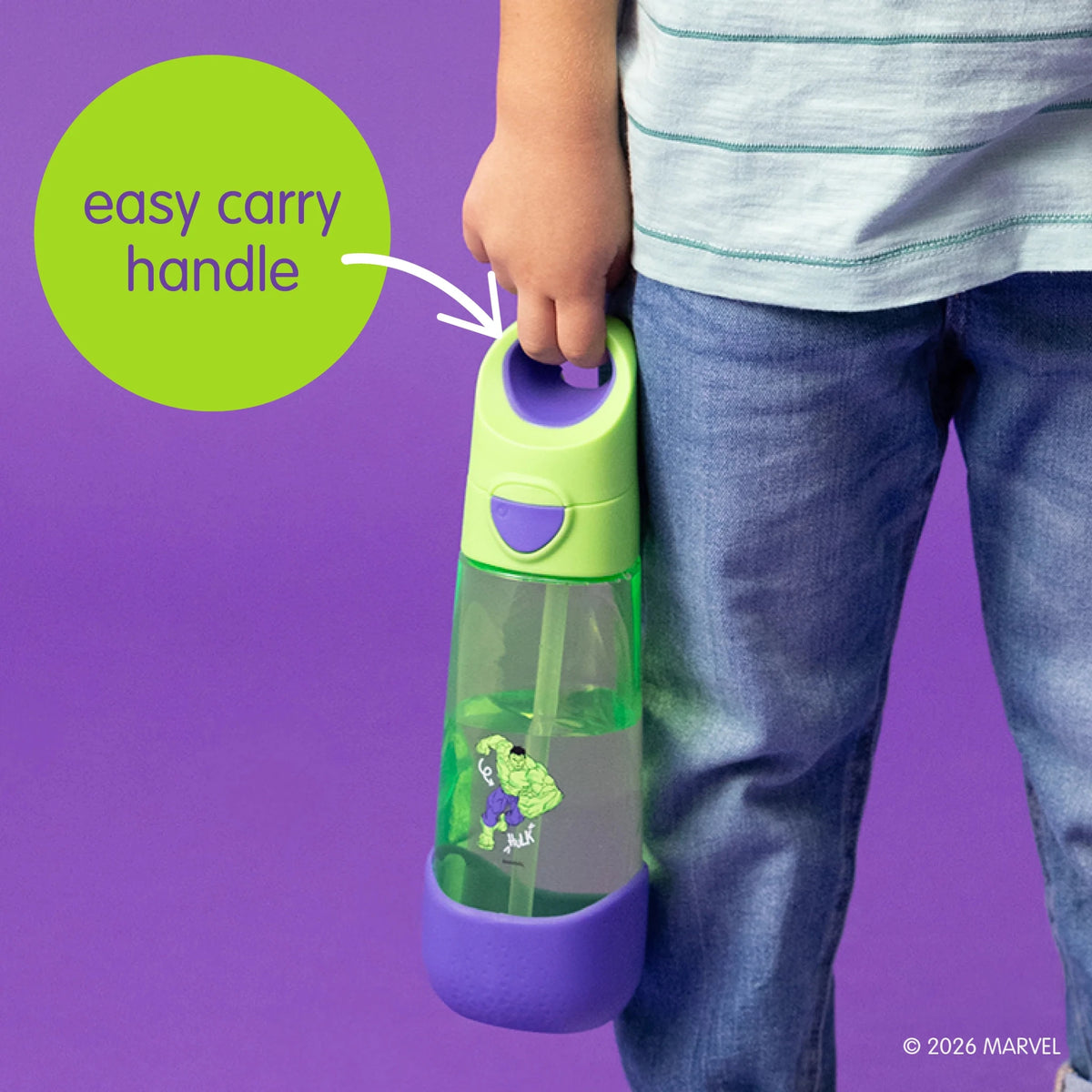 B.Box Tritan Drink Bottle 600ml - Hulk Marvel Hulk- BentoBliss
