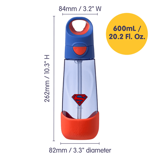 B.Box Tritan Drink Bottle 600ml - Superman - BentoBliss