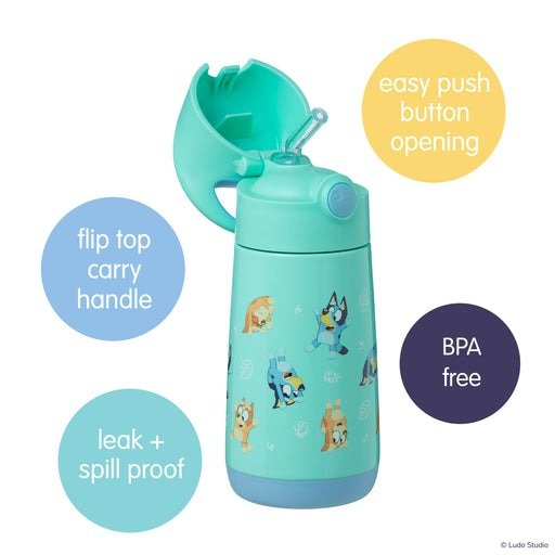 B.Box Insulated Drink Bottle 350ml - Bluey Playtime - BentoBliss