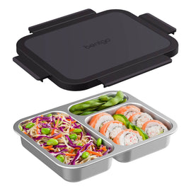 Bentgo Stainless Steel Lunch Box Black- BentoBliss