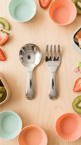 BentoBliss Stainless Steel Lunchbox Cutlery Set Silver- BentoBliss