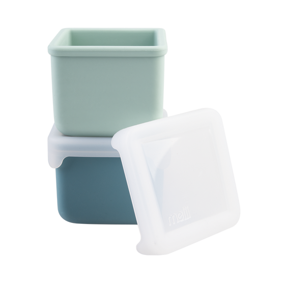 Melii Luxe Silicone Snack Containers Set 2 236ml