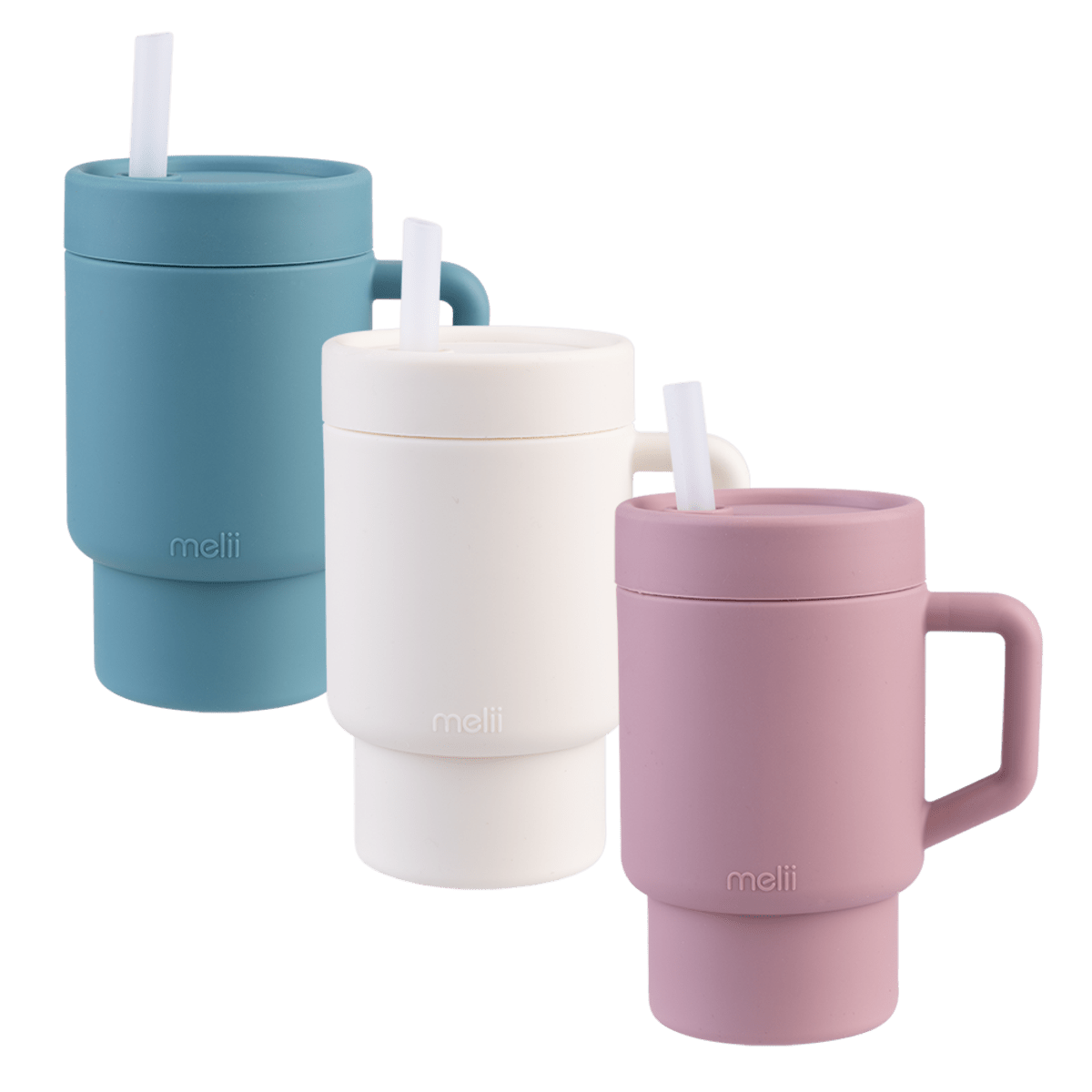 Melii Luxe Silicone Tumbler With Straw 265ml - BentoBliss