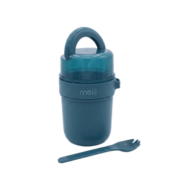 Melii Luxe Yoghurt Or Salad On The Go With Spoon 780ml Blue - BentoBliss