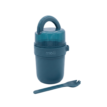 Melii Luxe Yoghurt Or Salad On The Go With Spoon 780ml Blue - BentoBliss