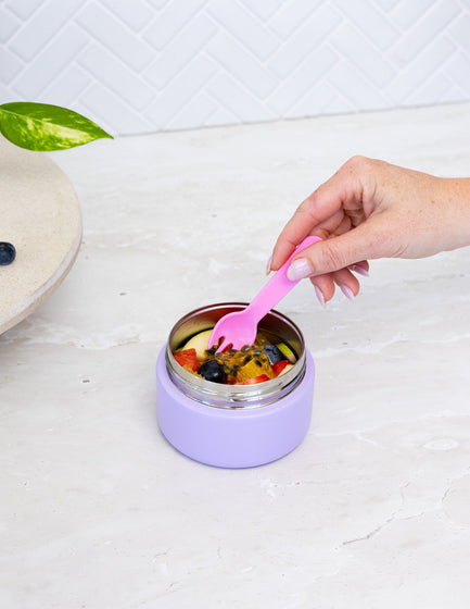 MontiiCo Insulated Mini Food Jar - Lilac lifestyle