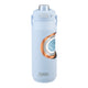Oasis Ceramic Lined Stainless Steel Capri Drink Bottle 750ml powder blue front view with insulated cutaway graphic, clear cap and Oasis logo.