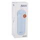 Oasis Ceramic Lined Stainless Steel Capri Drink Bottle 750ml powder blue retail packaging with bottle graphic, Oasis branding and triple wall insulation badge.