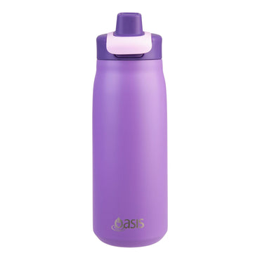 Oasis Flip-Top Insulated Drink Bottle 600ml Hibiscus- BentoBliss