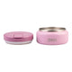 Oasis Insulated Food Flask 230ml Blush Pink – Open Container Showing Stainless Steel Interior