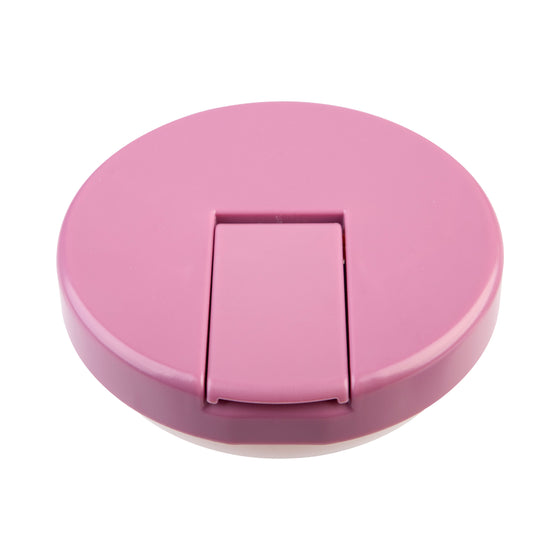 Oasis Insulated Food Flask 230ml – Blush Pink Screw Lid Close-Up with Flat Pull Tab