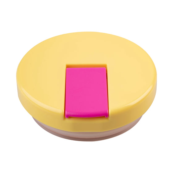 Oasis Insulated Food Flask 230ml – Bubblegum Pink Lid Close-Up with Quick-Release Latch