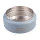 Oasis Insulated Food Flask 230ml blue open food jar showing wide stainless steel inner bowl.