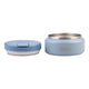 Oasis Insulated Food Flask 230ml blue food jar with detached screw lid and wide stainless steel opening.