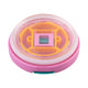 Oasis Insulated Food Flask 230ml pink lid base with clear open-close pressure vent and turquoise release tab.
