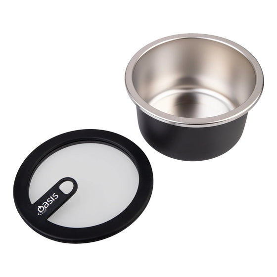 Oasis Microwave Safe Stainless Steel Container Bundle - Black