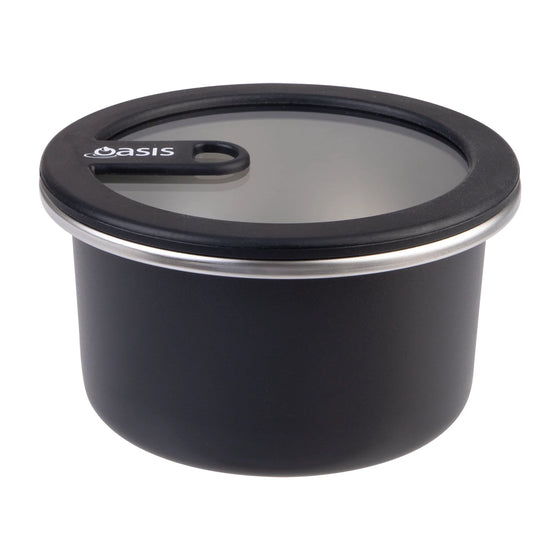 Oasis Microwave Safe Stainless Steel Container Bundle - Black
