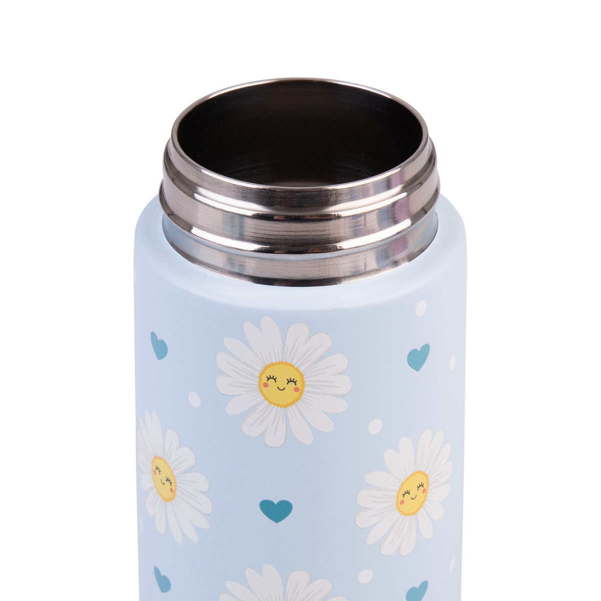 Oasis Stainless Steel Double Wall Insulated Kid's Drink Bottle W/Sipper Straw 550ML Daydream Daisies- BentoBliss