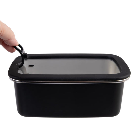 Oasis Microwave Safe Stainless Steel Container Bundle - Black