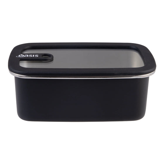 Oasis Microwave Safe Stainless Steel Container Bundle - Black