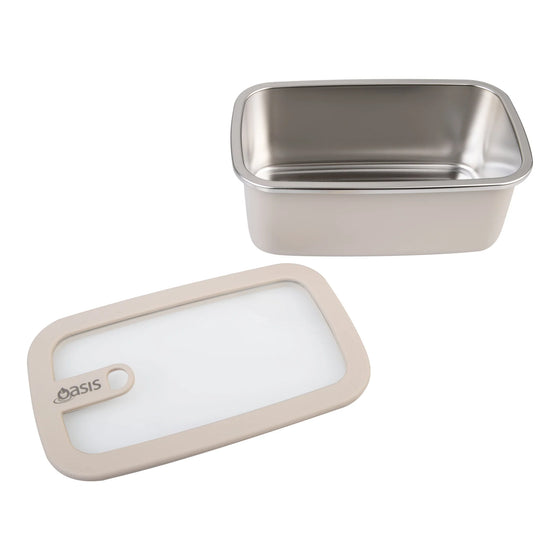 Oasis Microwave Safe Stainless Steel Container Bundle - Oat