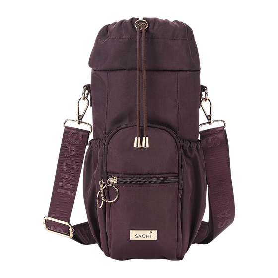 Sachi Crossbody Insulated Bottle Bag - Bordeaux - BentoBliss