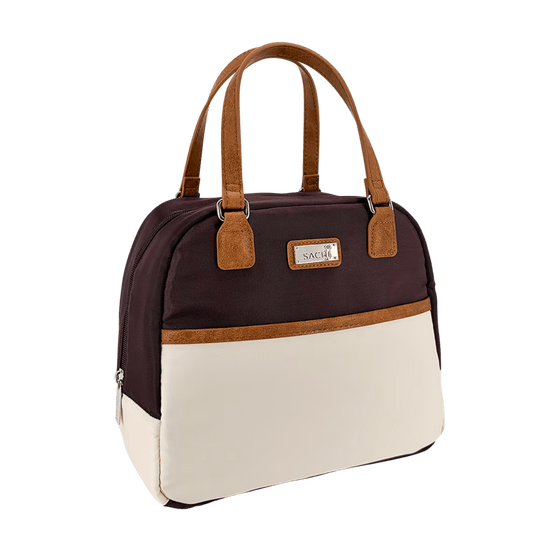 Sachi Insulated Cali Lunch Bag - Bordeaux/Cream - BentoBliss