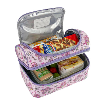Sachi Insulated Double Decker Lunch Bag - Butterfly Bliss - BentoBliss