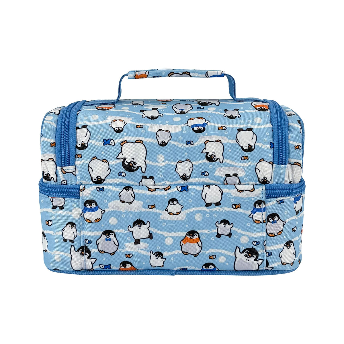 Sachi Insulated Double Decker Lunch Bag - Happy Penguins - BentoBliss