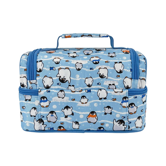Sachi Insulated Double Decker Lunch Bag - Happy Penguins - BentoBliss