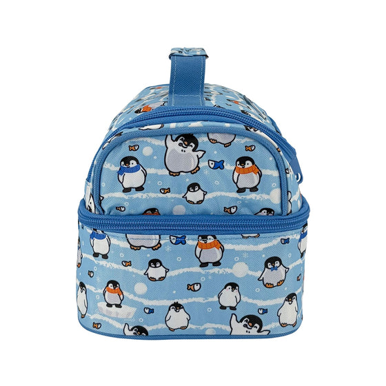 Sachi Insulated Double Decker Lunch Bag - Happy Penguins - BentoBliss