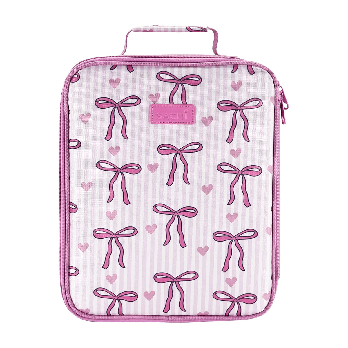 Sachi Insulated Lunch Bag XL & Bottle Bundle - Bows & Hearts - BentoBliss