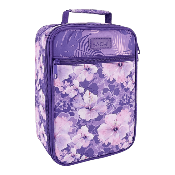 Sachi Insulated Lunch Tote Bag - Hibiscus Haven - BentoBliss