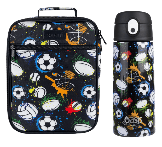 Sachi Insulated Lunch Bag and Bottle Bundle - Sports - BentoBliss