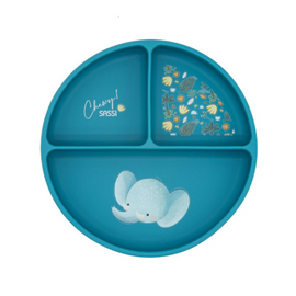 Sassi Silicone Suction Plate - Chewy The Elephant - BentoBliss 