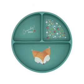 Sassi Silicone Suction Plate - Crunchy the Fox - BentoBliss 