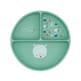 Sassi Silicone Suction Plate - Munchy the Bear - BentoBliss 