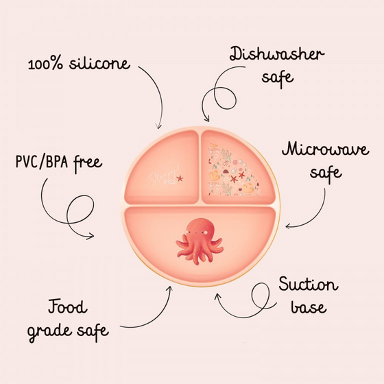 Sassi Silicone Suction Plate - Slurpy The Octopus - BentoBliss 