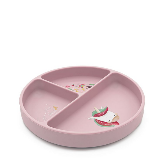 Sassi Silicone Suction Plate - Sparkly The Unicorn - BentoBliss 