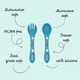 Sassi Silicone Cutlery Set - Chewy The Elephant - BentoBliss 