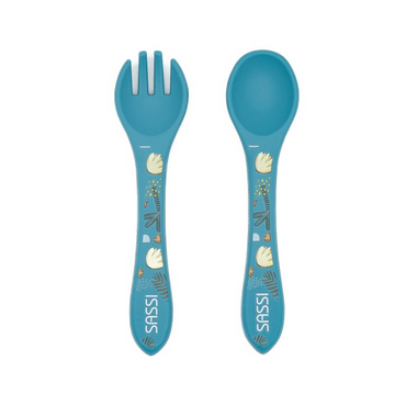 Sassi Silicone Cutlery Set - Chewy The Elephant - BentoBliss 